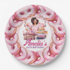 Plato De Papel Parque de diversiones Personalizado de cumpleaños 