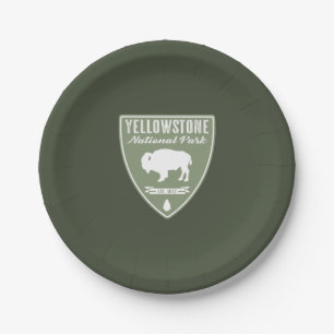 Plato De Papel Parque Nacional Yellowstone Bison
