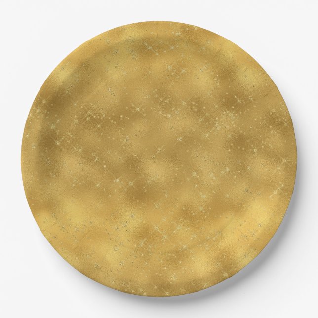 Plato De Papel Parques de Glam Gold (Anverso)