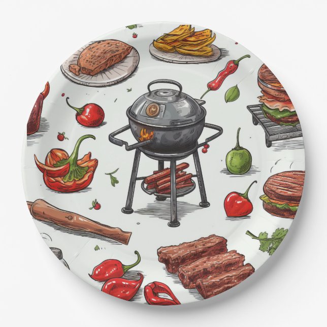Plato De Papel Parrilla y enfriamiento  (Anverso)