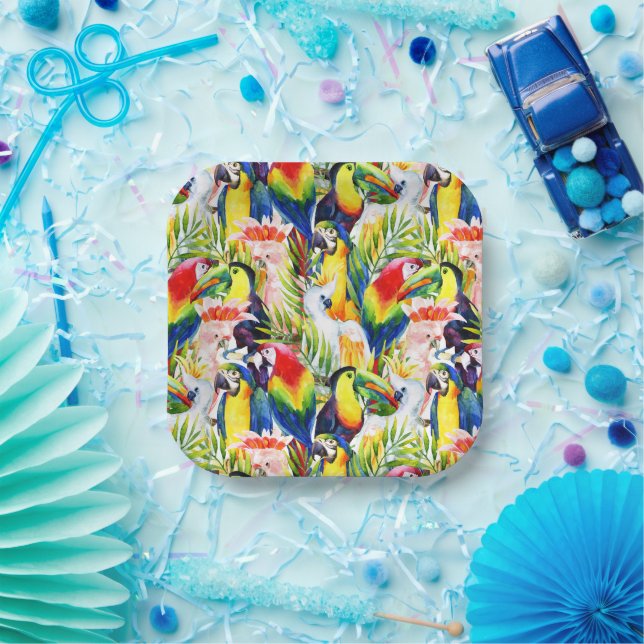 Plato De Papel Parroquias Y Hojas De Palma (Fiesta)