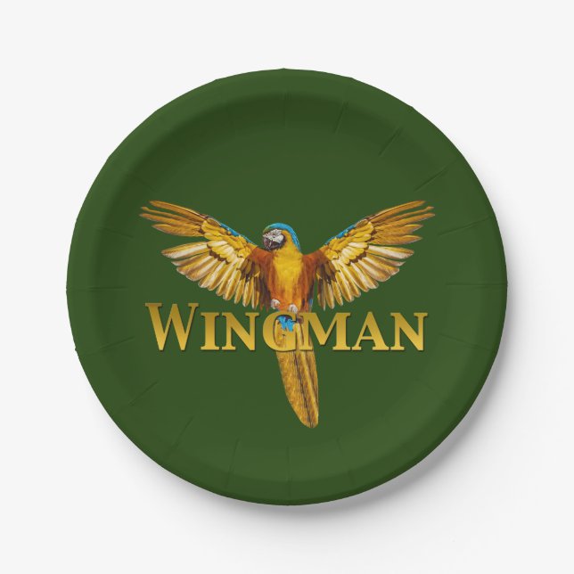 Plato De Papel Parrot Wingman (Anverso)