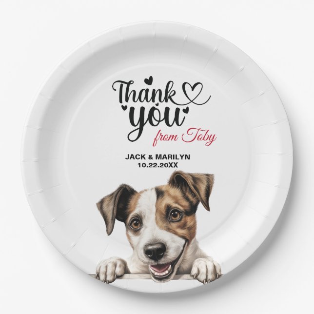Plato De Papel Parson Russell Terrier (Anverso)