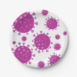Plato De Papel Partícula viral púrpura