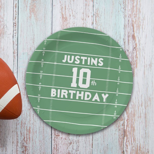 Plato De Papel Partida de cumpleaños Cute Fútbol personalizado (Subido por el creador)