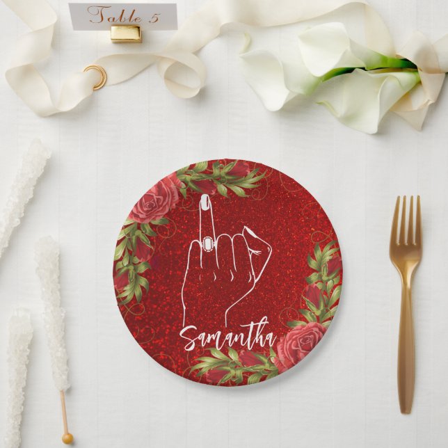 Plato De Papel Partido Cute Bachelorette | Fiesta de novias (Boda)