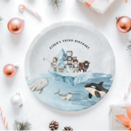 Plato De Papel Partido de Aventura del Ártico