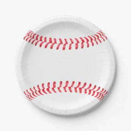 Plato De Papel Partido de Cumpleaños del Béisbol