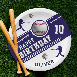 Plato De Papel Partido de Cumpleaños del Jugador de Baloncesto
