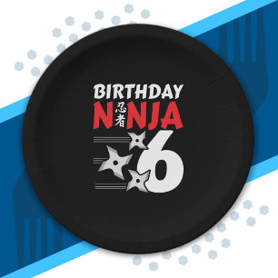 Plato De Papel Partido de Cumpleaños Ninja - Cumpleaños Ninja 6