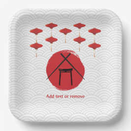 Plato De Papel Partido de cumpleaños temático de Hibachi Chef pri