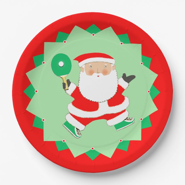 Plato De Papel Partido de feriado creativo de Ping-Pong (Anverso)