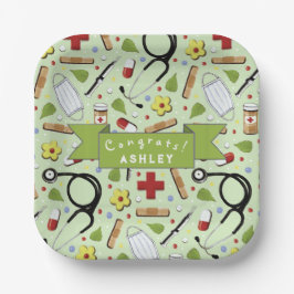 Plato De Papel Partido de Graduación de Enfermeras