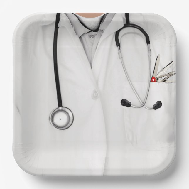 Plato De Papel Partido de Graduación de Escuela de Medicina (Anverso)