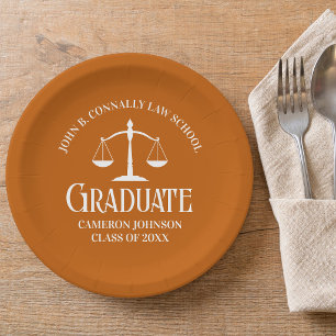 Plato De Papel Partido de Graduación de la Escuela de Derecho Bla