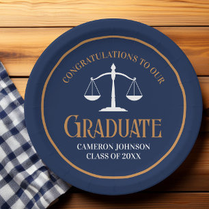 Plato De Papel Partido de Graduación de la Escuela de Derecho Nav