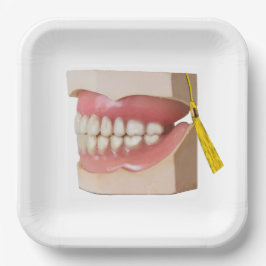 Plato De Papel Partido de Graduación de la Escuela Dental