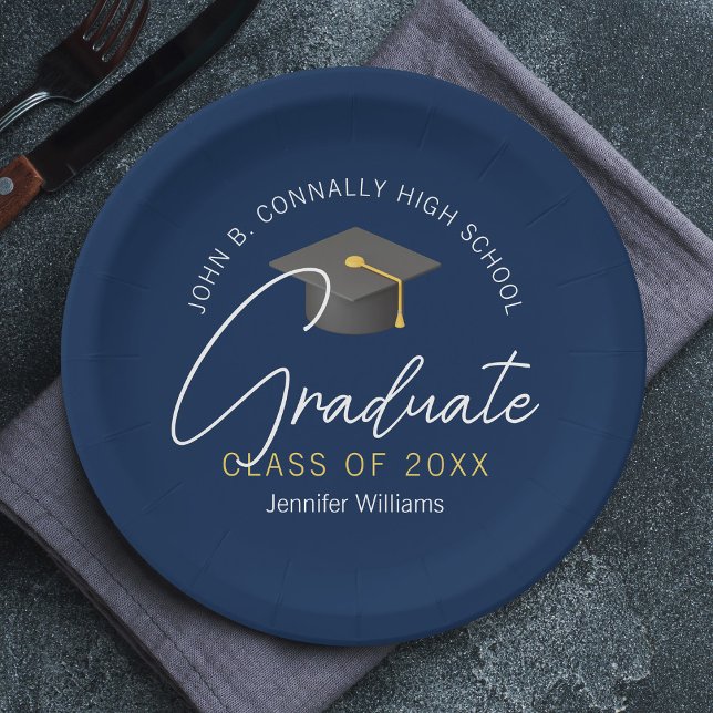 Plato De Papel Partido de Graduación de Personalizado de Graduaci (Subido por el creador)