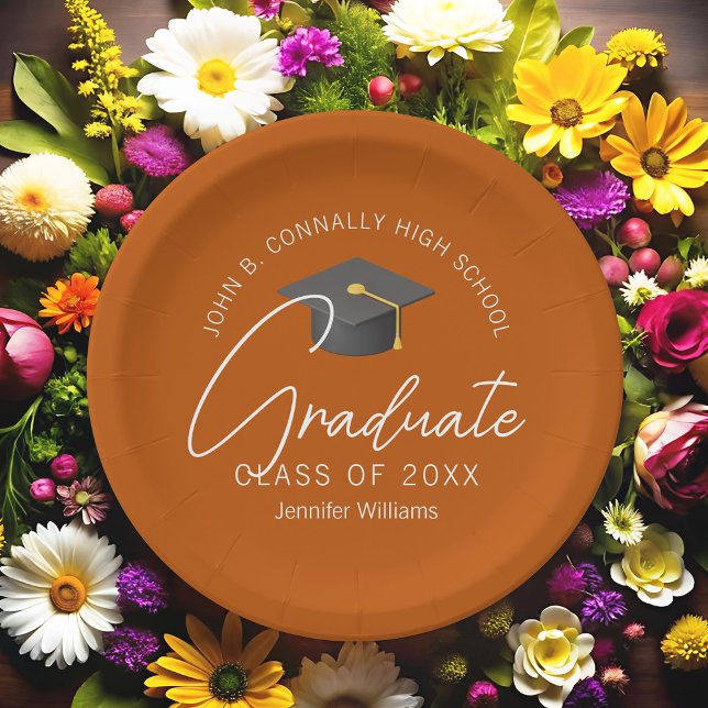 Plato De Papel Partido de Graduación de Personalizado de Graduado (Subido por el creador)