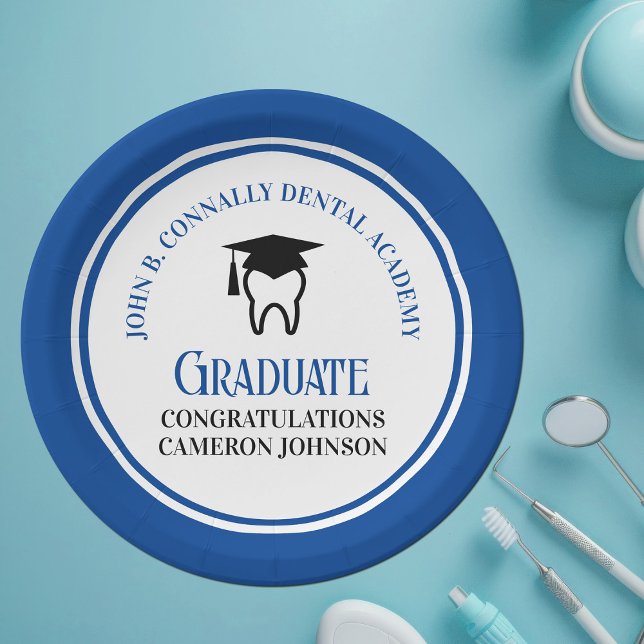 Plato De Papel Partido de Graduación de Personalizado Dentista de (Subido por el creador)