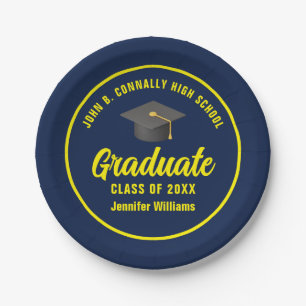 Plato De Papel Partido de graduación de Personalizado graduado de