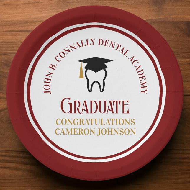Plato De Papel Partido de Graduación de Personalizados de la Escu (Subido por el creador)