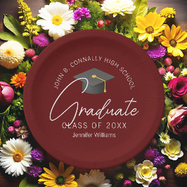 Plato De Papel Partido de Graduación de Personalizados Graduados