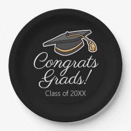 Plato De Papel Partido de Graduación - Decoraciones del año de cl