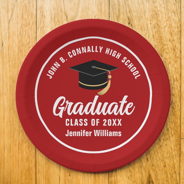 Plato De Papel Partido de Graduación del Personalizado de Graduad (Subido por el creador)