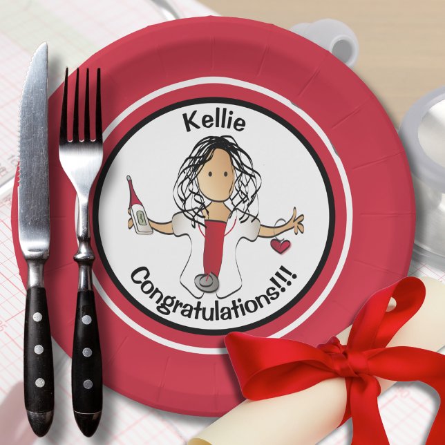 Plato De Papel Partido de Graduación Médica de Enfermería Diverti (Subido por el creador)