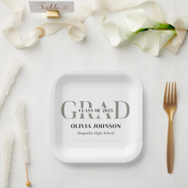 Plato De Papel Partido de Graduación Mínima