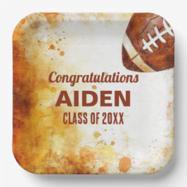 Plato De Papel Partido de Graduación Temático del Fútbol