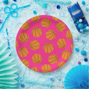 Plato De Papel Partido de los Años de Baloncesto