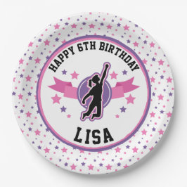 Plato De Papel Partido de los Años Rosados y Morados de los Guerr