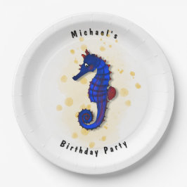 Plato De Papel Partido del Caballo del Mar