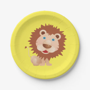 Plato De Papel Partido del Cumpleaños del personalizado Cute Circ
