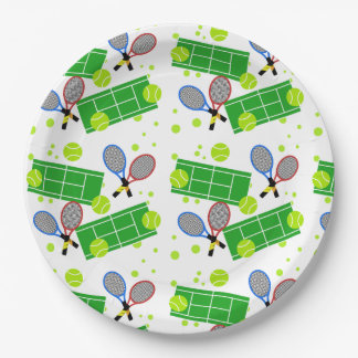 Plato De Papel Partido del tenis