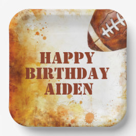 Plato De Papel Partido temático del fútbol personalizado