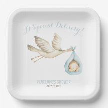 Parto especial Stork Blue Baby Boy Baby Shower