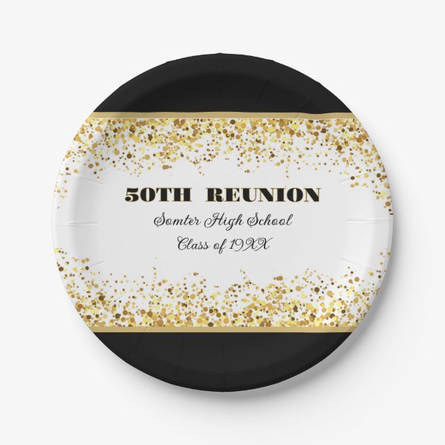 Plato De Papel Party! 50th Class Reunion custom  (Anverso)
