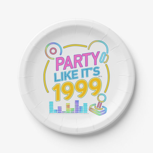 Plato De Papel Party Like It’s 1999®™ – Electric Neon Soundtrack (Anverso)