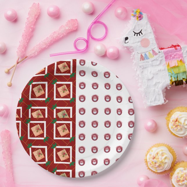 Plato De Papel party plates for christmas (Fiesta)