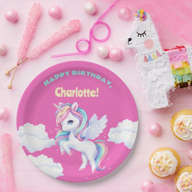 Plato De Papel  Party Plates to a magical birthday party. (Fiesta)