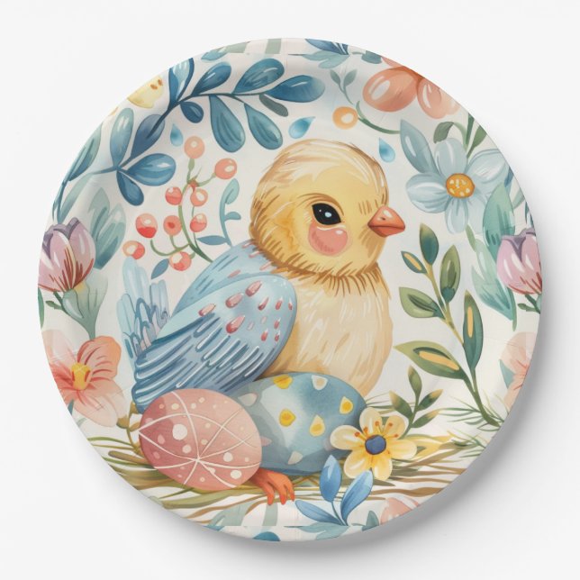 Plato De Papel Pascua de primavera 7 (Anverso)