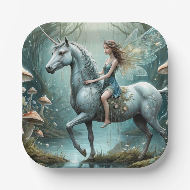 Plato De Papel Paseo encantado (Anverso)