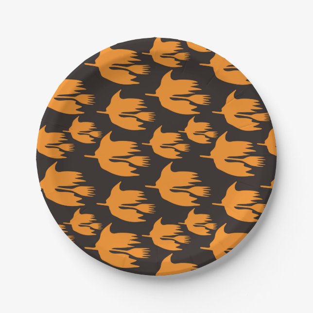 Plato De Papel Paseo por la noche por la habitación - sin fisuras (Anverso)