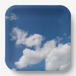 Plato De Papel Pasos en las nubes