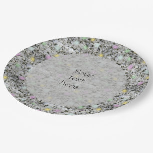 Plato De Papel Pastel blanco blanda de granito blanco marca cualq
