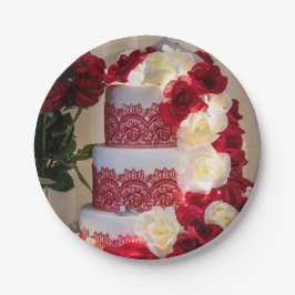 Plato De Papel Pastel, Bouquet, anillos y velo, de 1458 Bodas