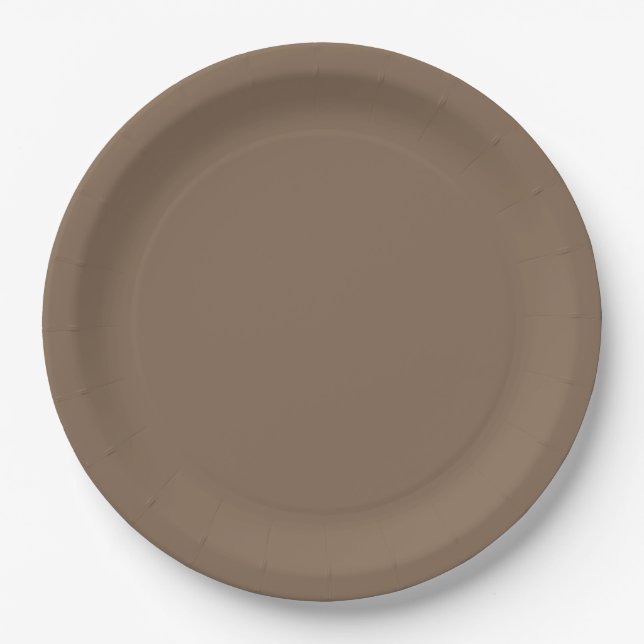 Plato De Papel Pastel Brown (Anverso)